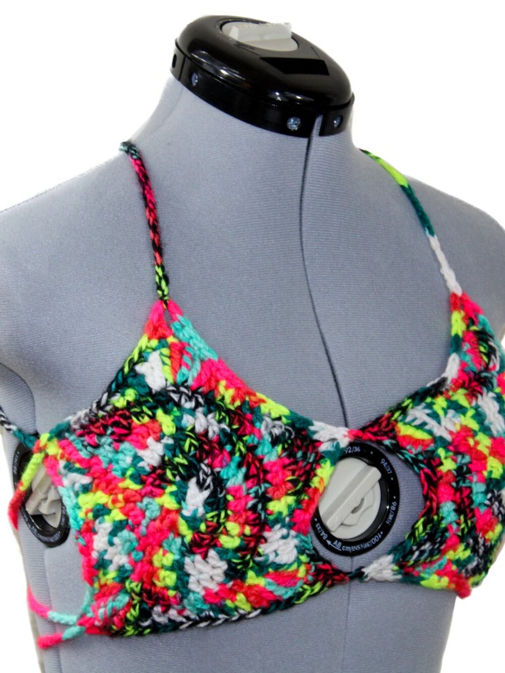 NWT Handmade Crochet Star Bralette Bikini Medium Large Adjustable Festival